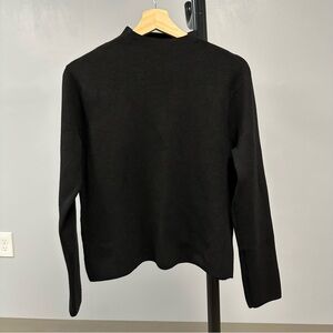 Mango Mock Neck Classic Black Knit Sweater Size M
